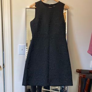 Theory black brocade dress. Sleeveless, zipper back, beautifully darted.